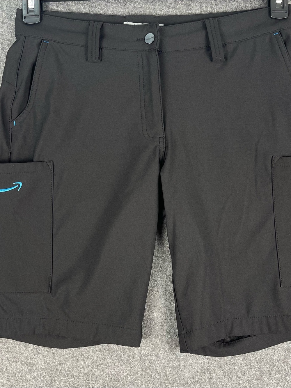 Amazon Luly Yang Shorts Womens Medium 8-10 Black Uniform Workwear Stretch Cargo